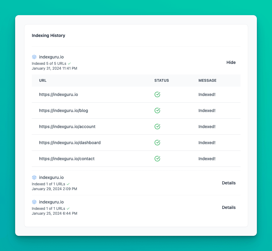 Index History 📖